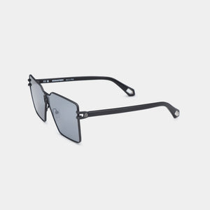 ALDA SUNGLASSES  SHINY SILVER BLACK
