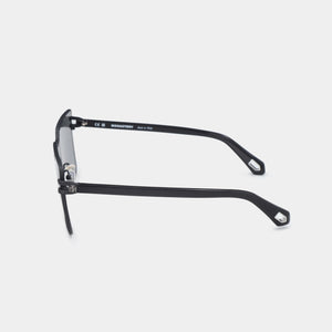 ALDA SUNGLASSES  SHINY SILVER BLACK