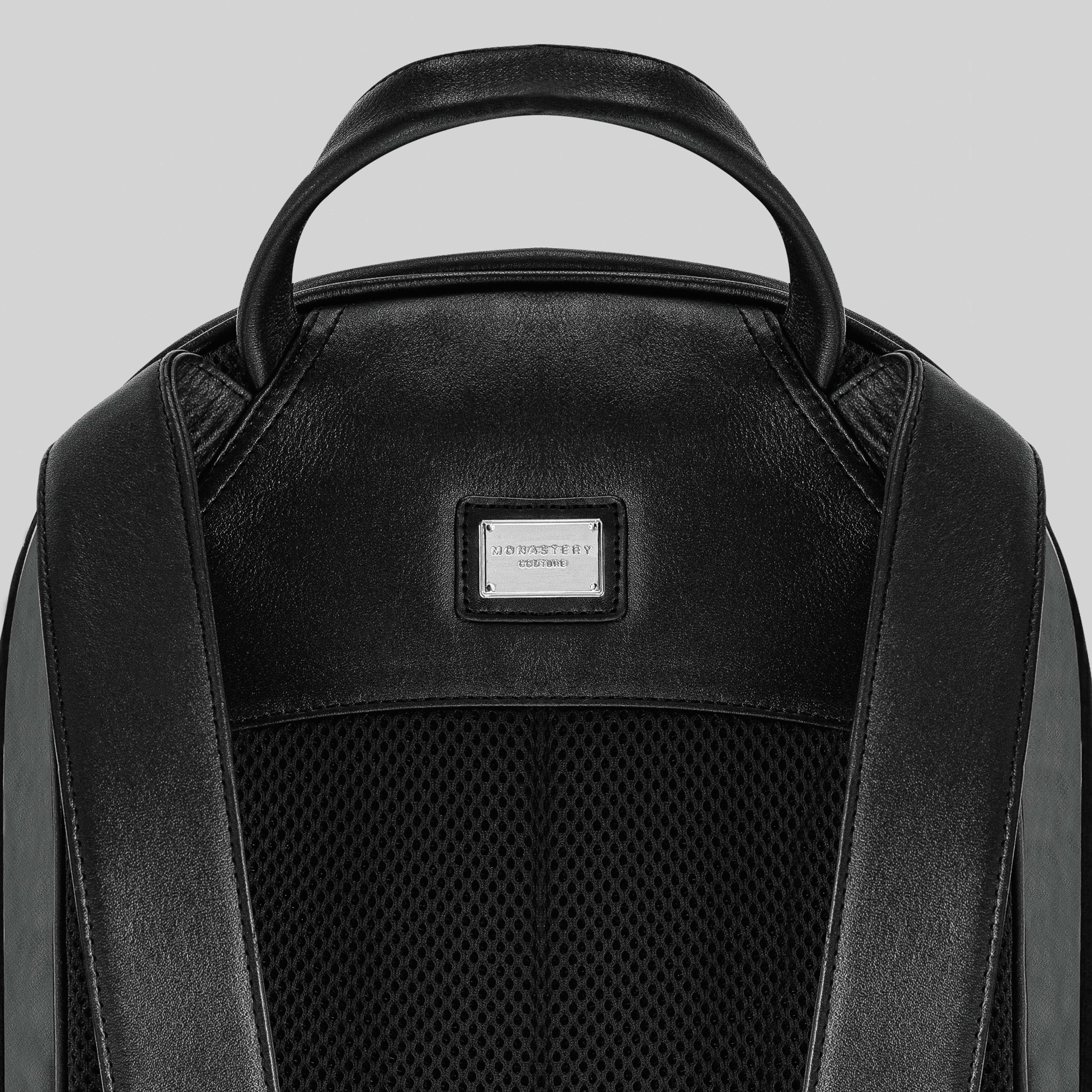 BOOT BACKPACK LEATHER BLACK | Monastery Couture