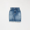 FLORA SKIRT WOMEN BLUE DENIM