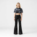 BRYNN CROP TOP WOMEN BLACK METEORITE