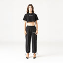 SUMMER CROP TOP WOMEN BLACK