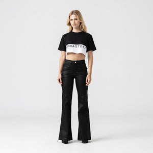 ARWEN CROP TOP WOMEN BLACK METEORITE