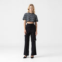 ISOLDEN CROP TOP WOMEN BLACK METEORITE