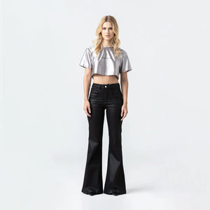 LENA CROP TOP WOMEN SILVER
