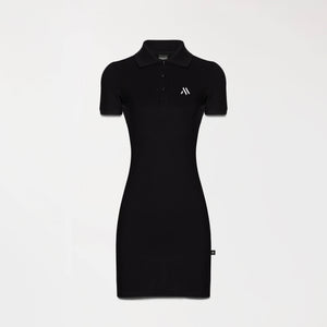 VESTIDO POLO NEGRO FRENTE - MONASTERY