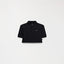 SUTTON POLO CROP TOP WOMEN BLACK
