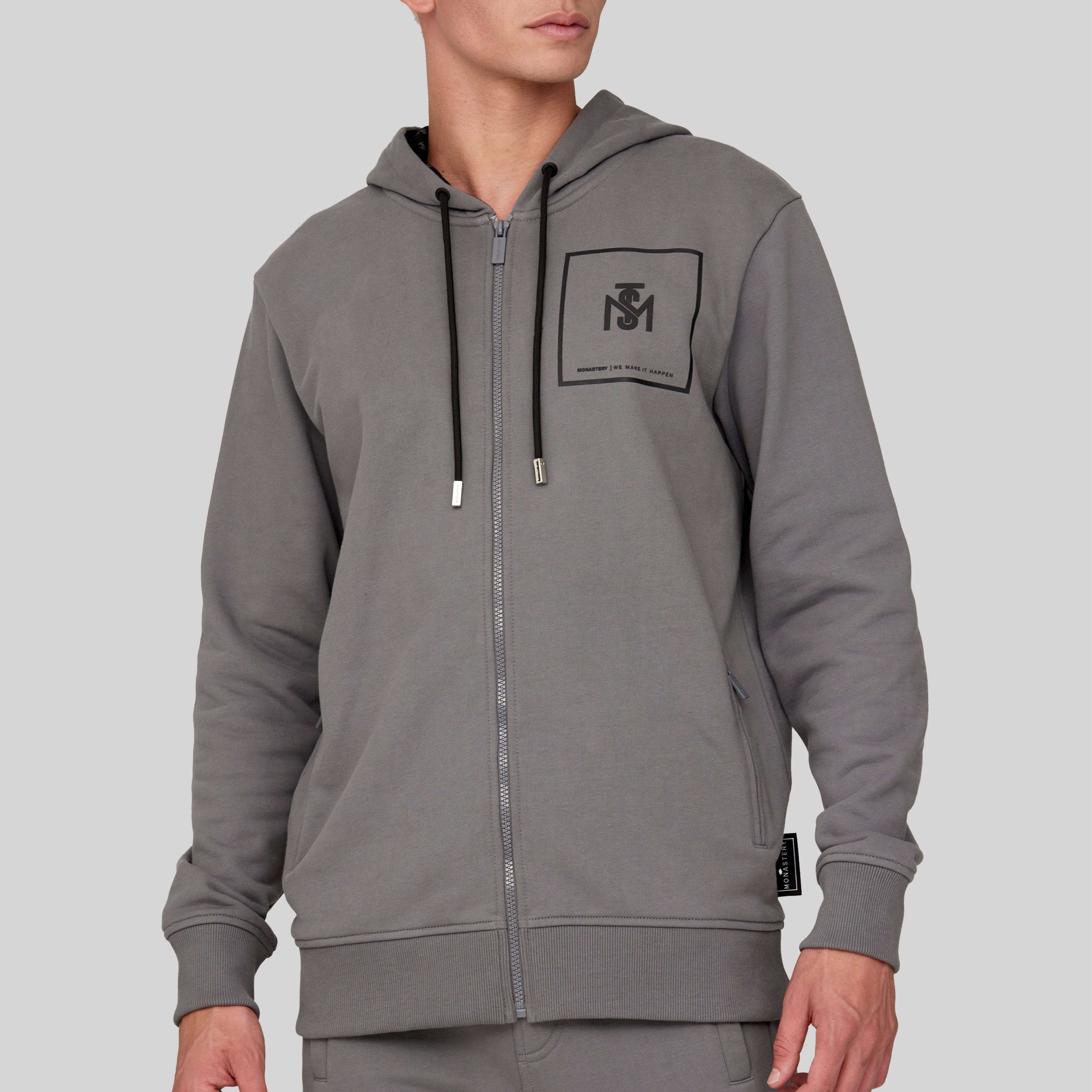 AKTION GREY HOODIE | Monastery Couture