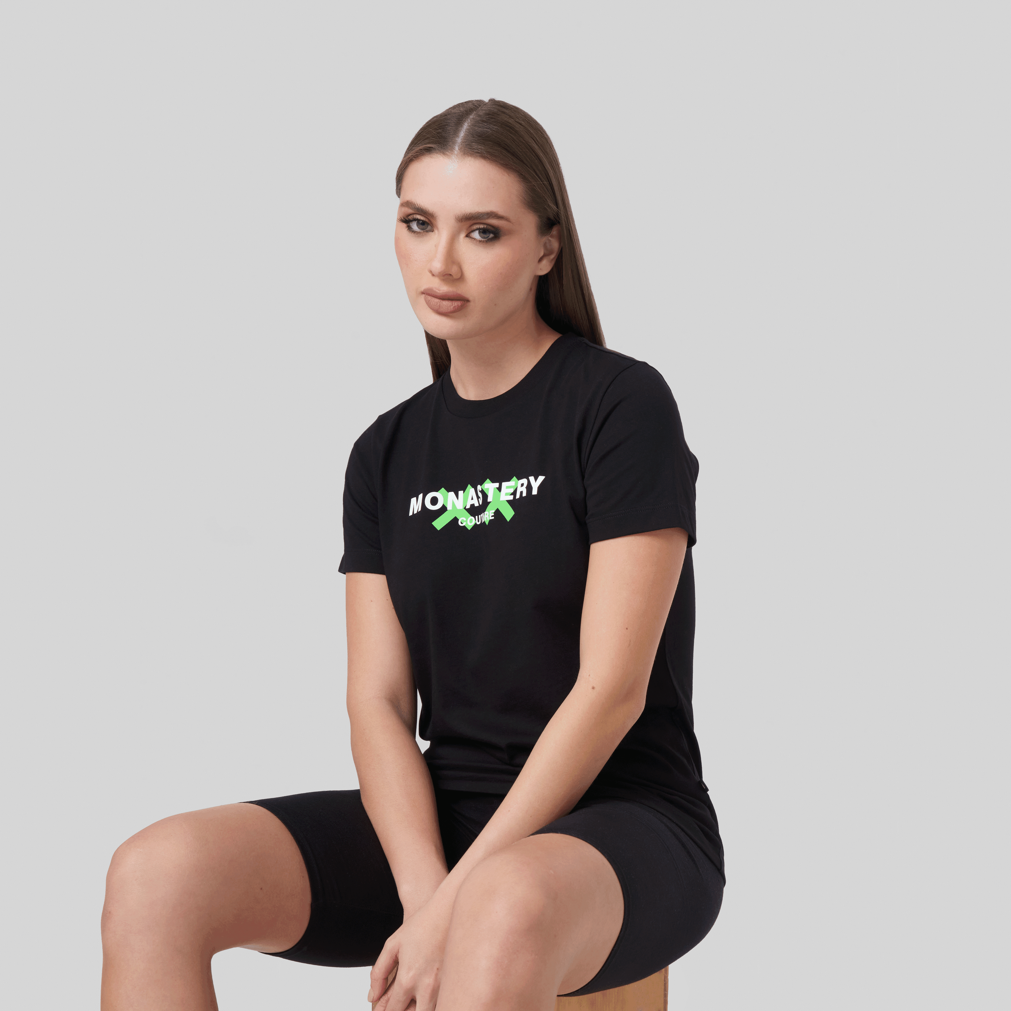 AMINTA BLACK T-SHIRT | Monastery Couture