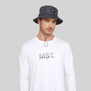 ANTIGONO GREY BUCKET HAT | Monastery Couture