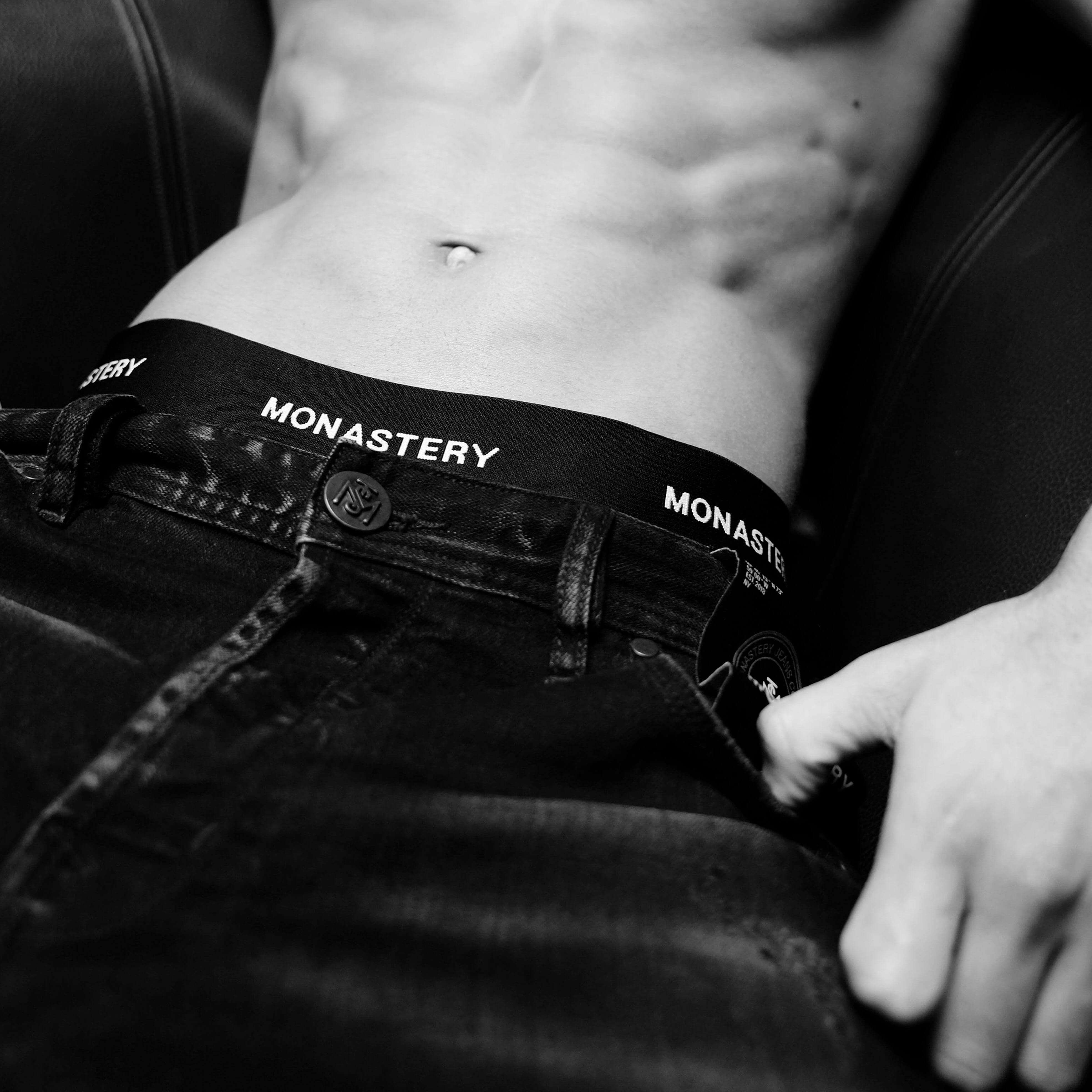 ARNAULD BLACK BOXER BRIEFS | Monastery Couture