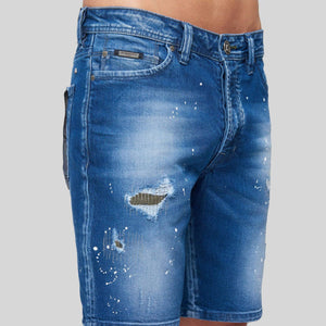 ASTROPHEL BLUE DENIM SHORT | Monastery Couture