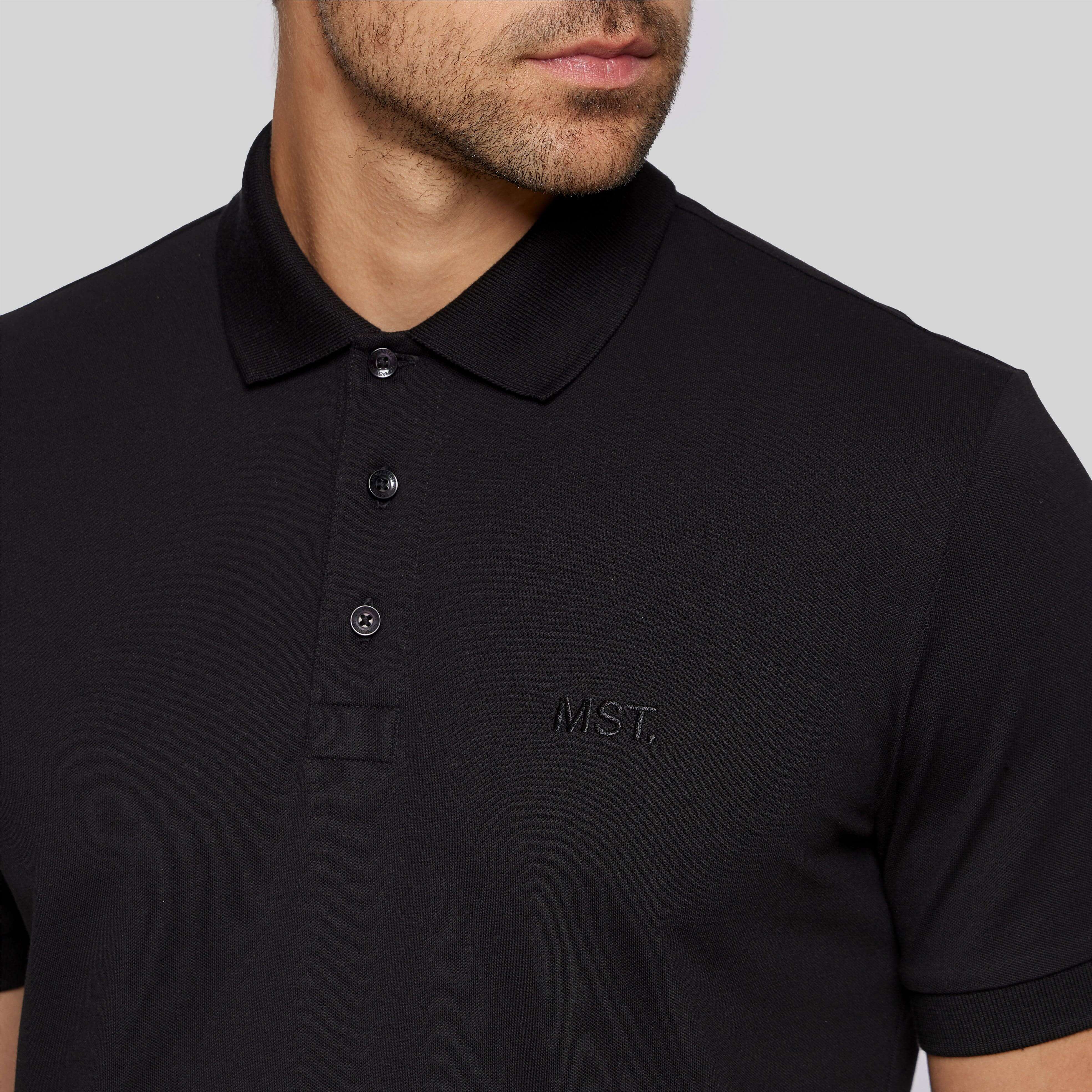 AUSTRALE BLACK POLO | Monastery Couture