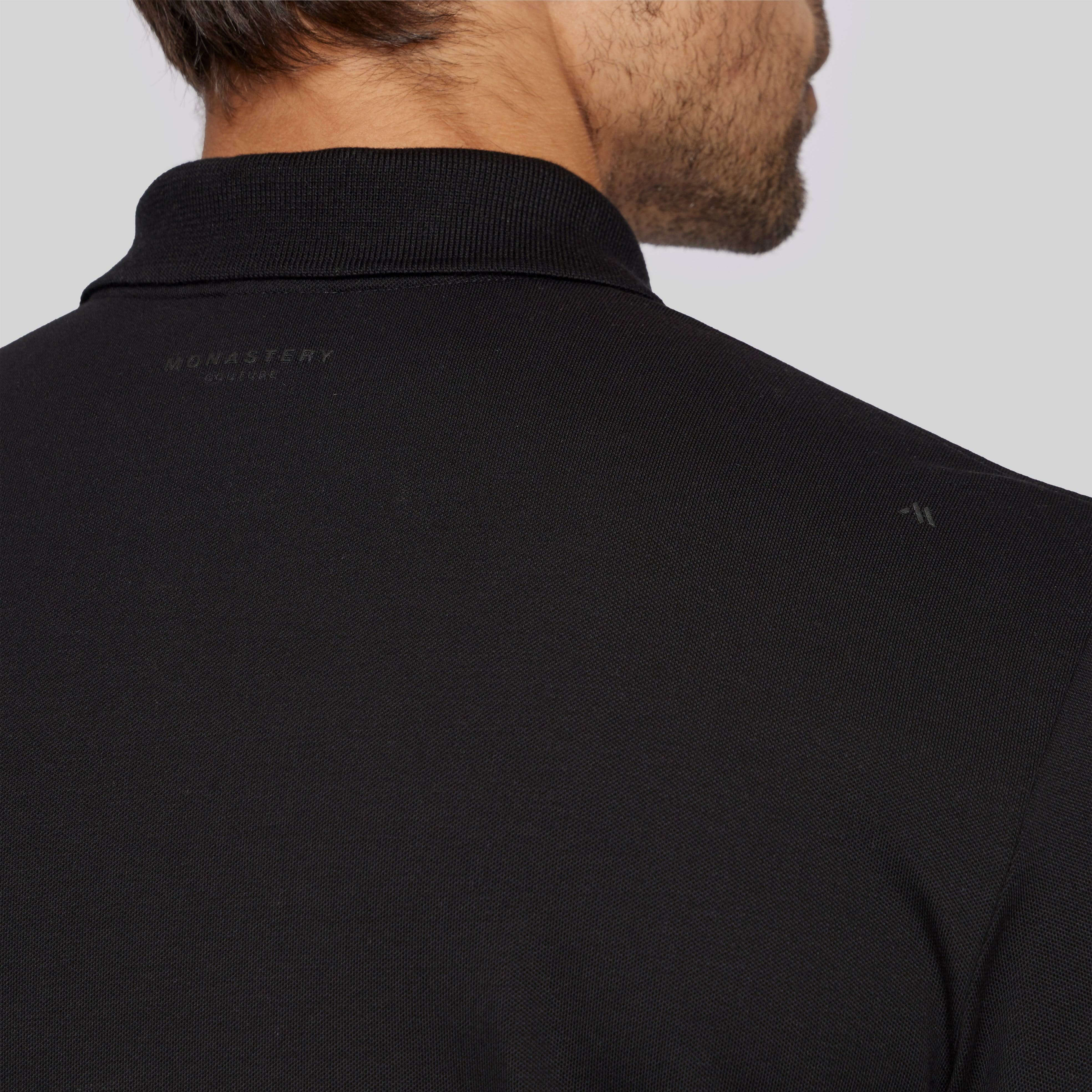 AUSTRALE BLACK POLO | Monastery Couture