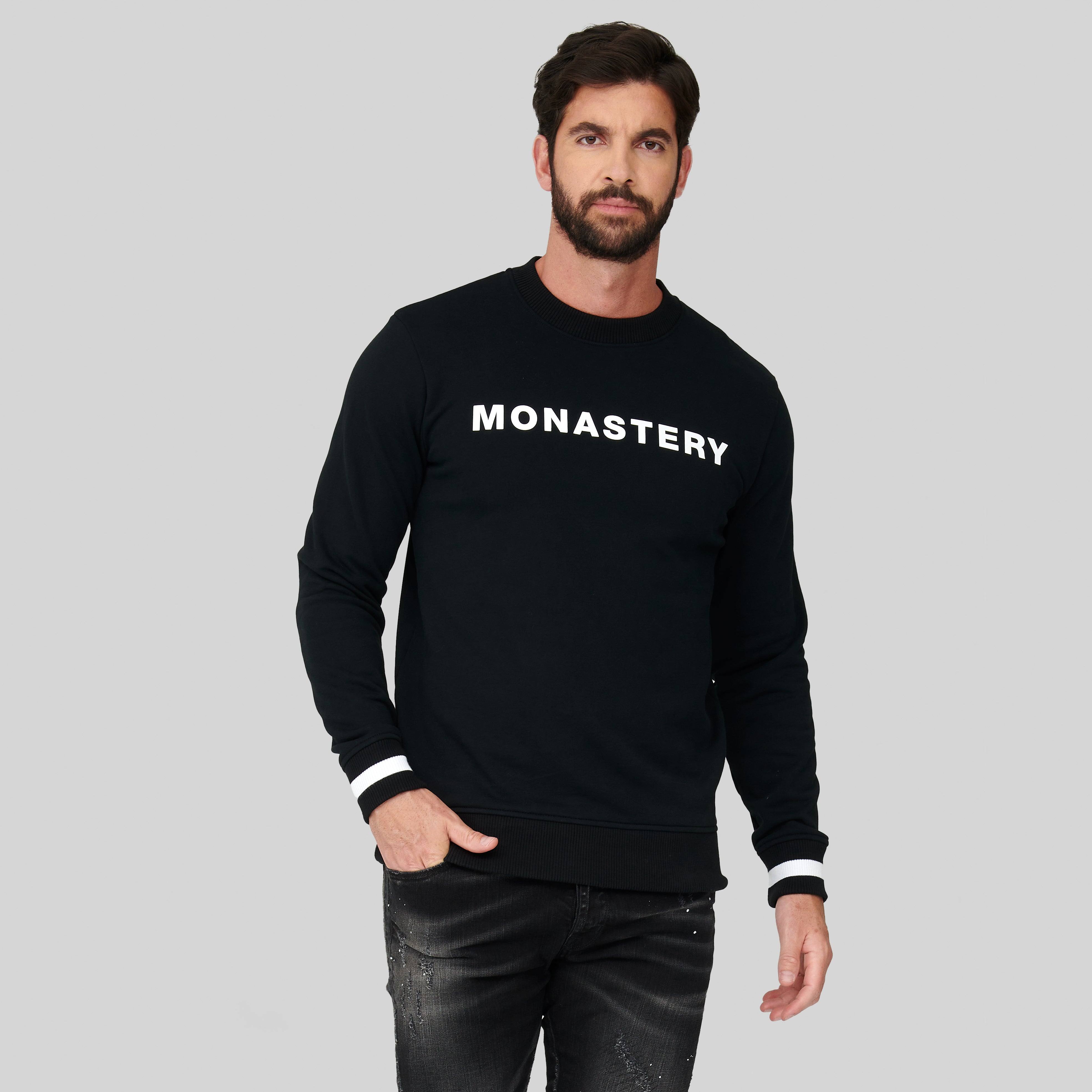 MILETO BLACK SWEATSHIRTS | Monastery Couture