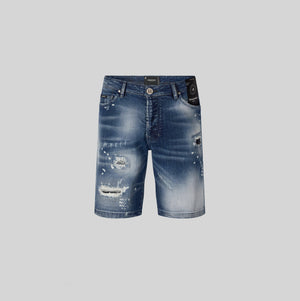 PONTO BLUE DENIM SHORT | Monastery Couture