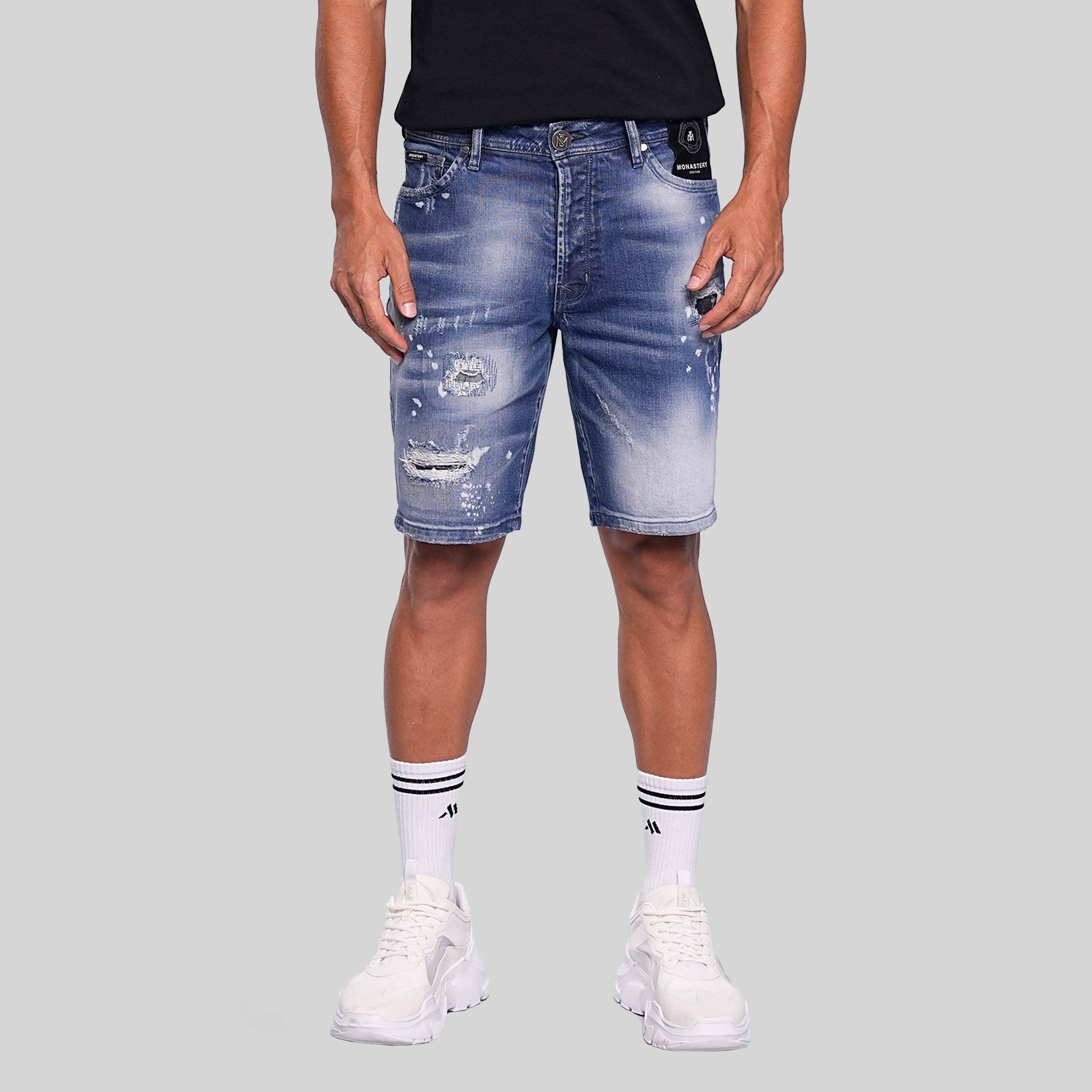 PONTO BLUE DENIM SHORT | Monastery Couture