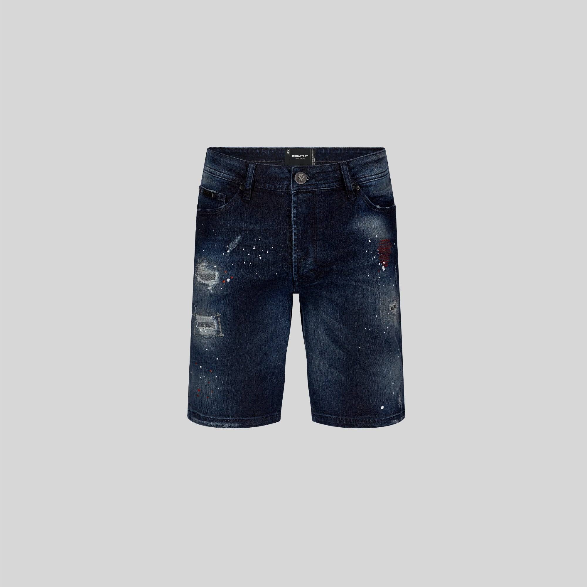 SOLARI BLUE DENIM SHORT | Monastery Couture