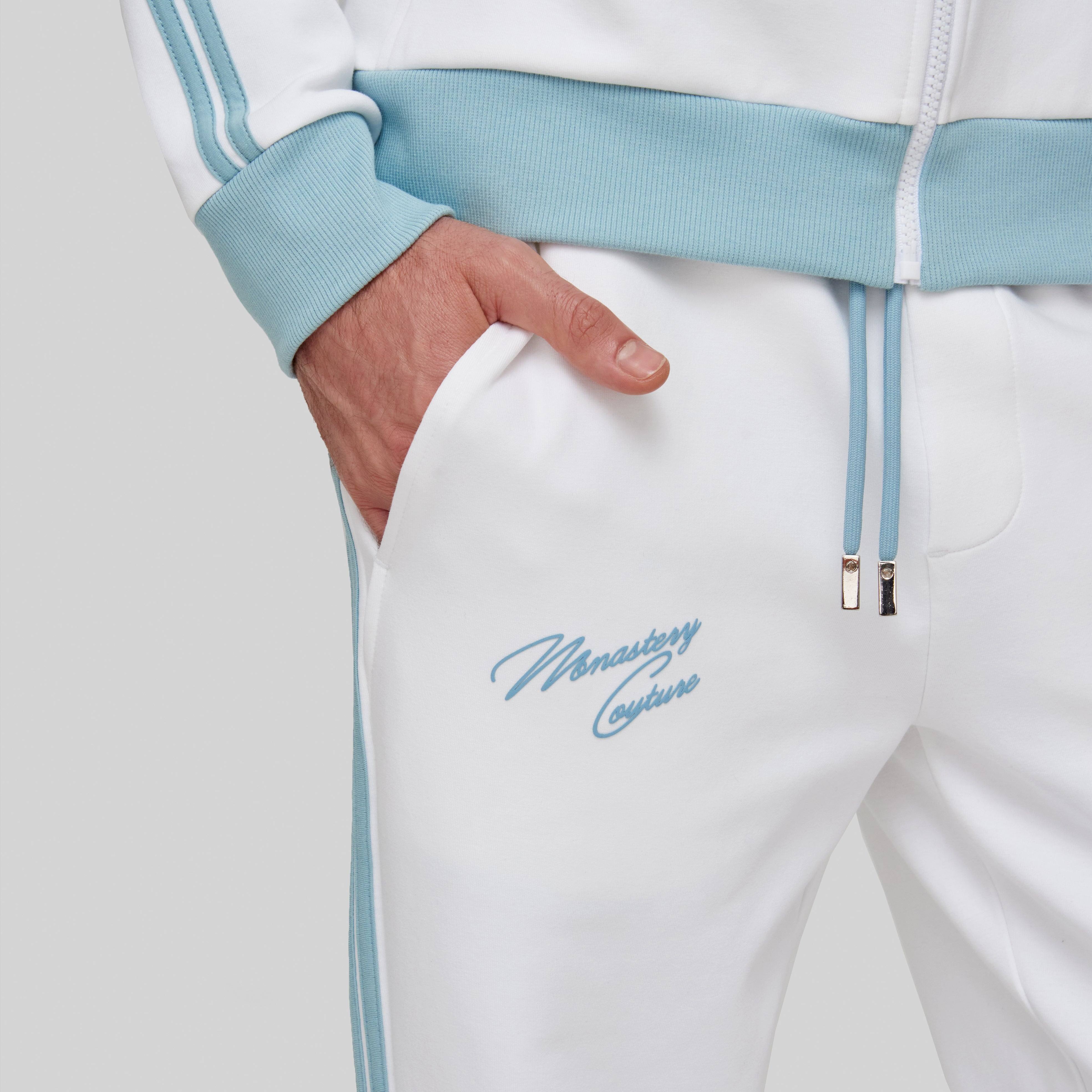 TAIGETO WHITE SPORT TROUSERS | Monastery Couture