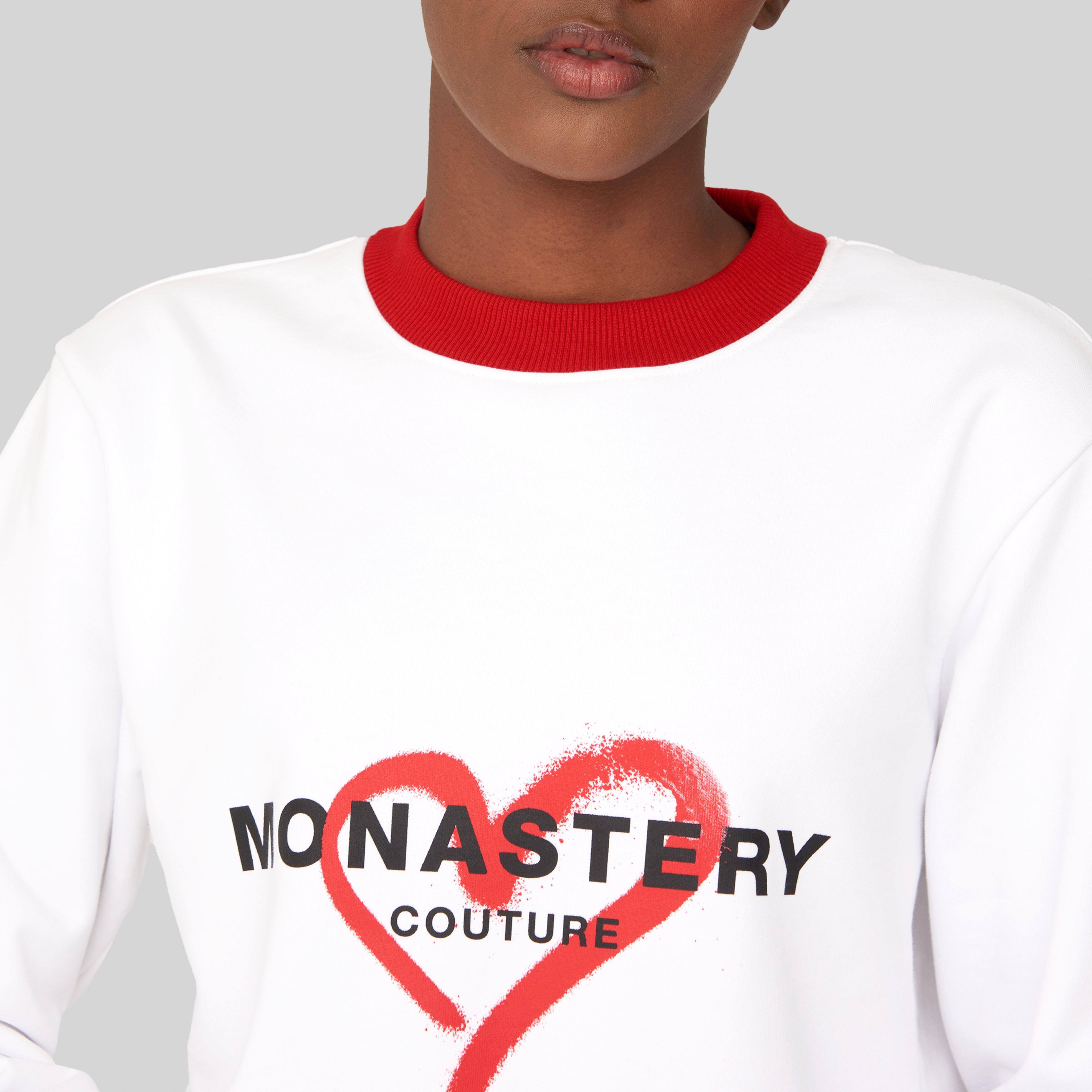 XENA WHITE SWEATSHIRTS | Monastery Couture