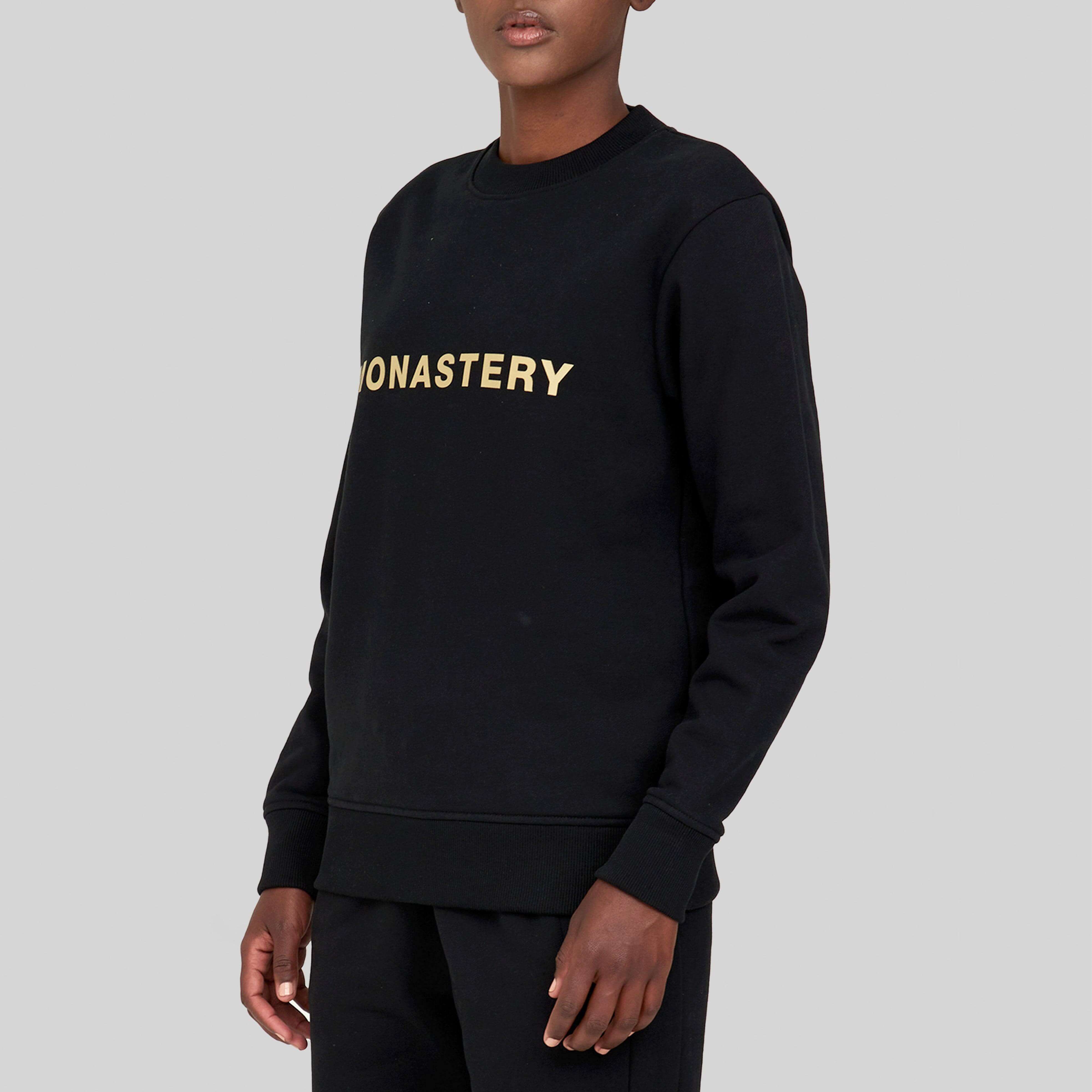 ASINE BLACK SWEATSHIRTS | Monastery Couture