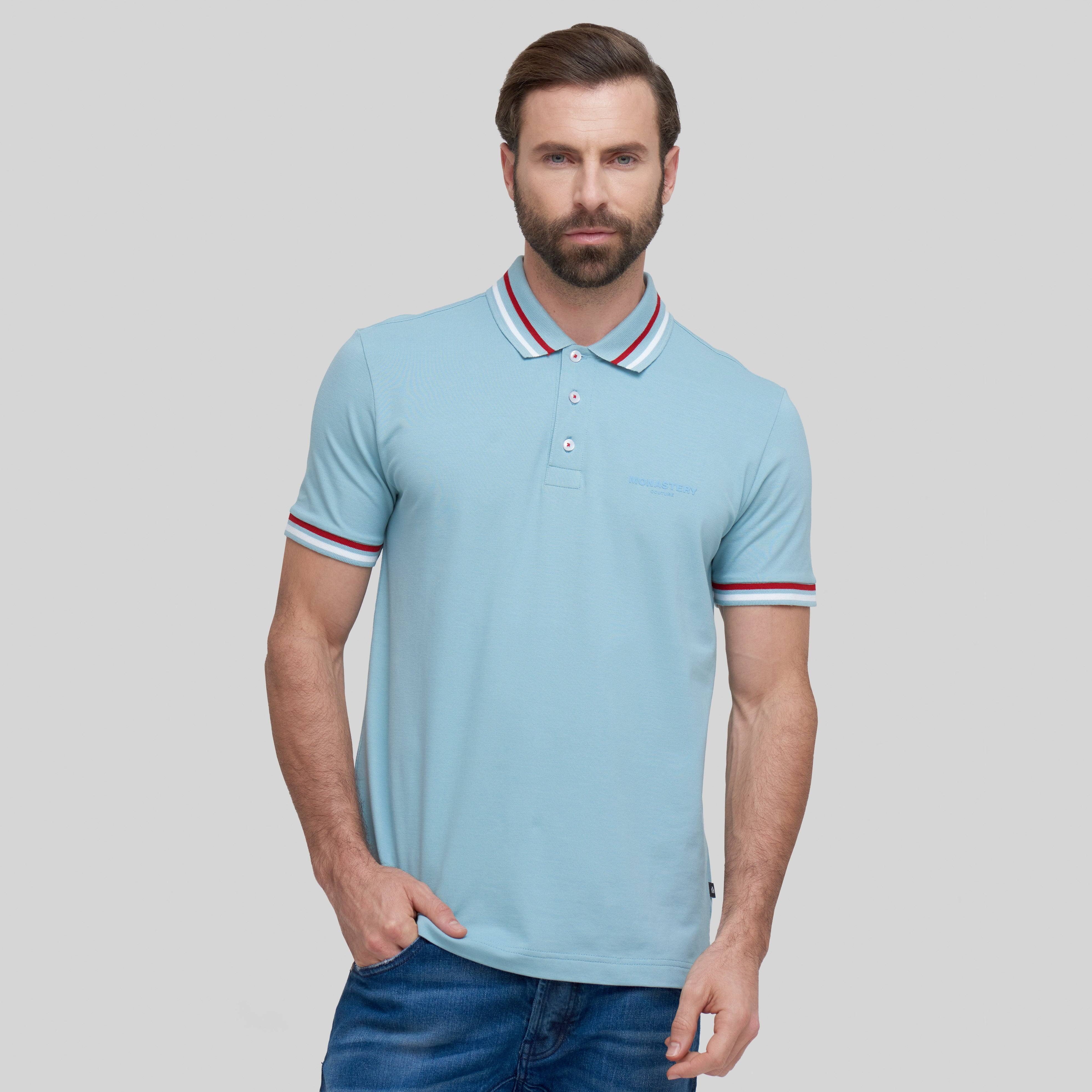 DORICO BLUE POLO | Monastery Couture