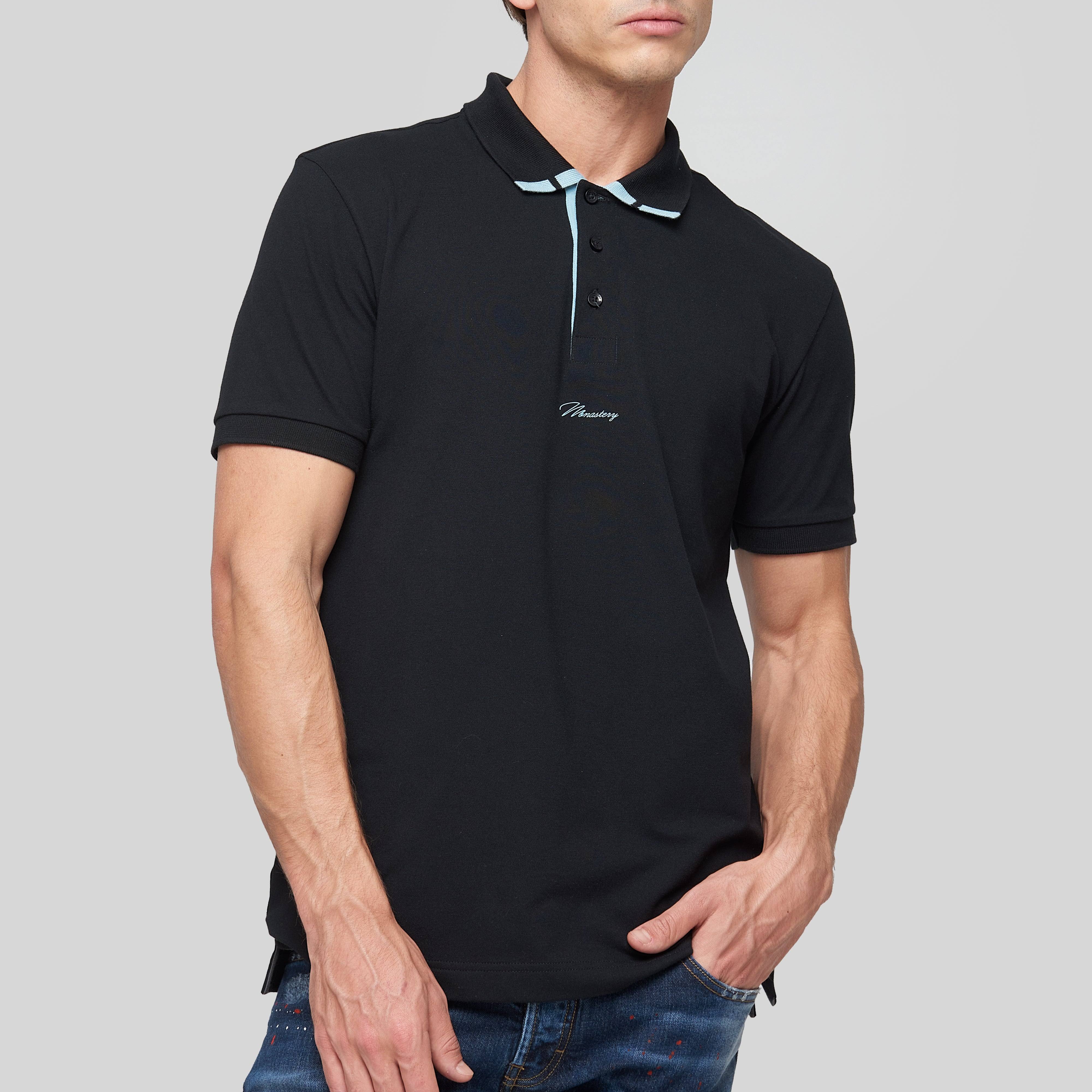 MEGES BLACK POLO | Monastery Couture