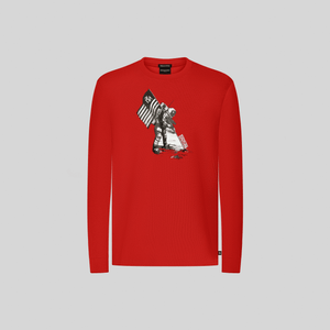 MENFIS RED LONG SLEEVE | Monastery Couture