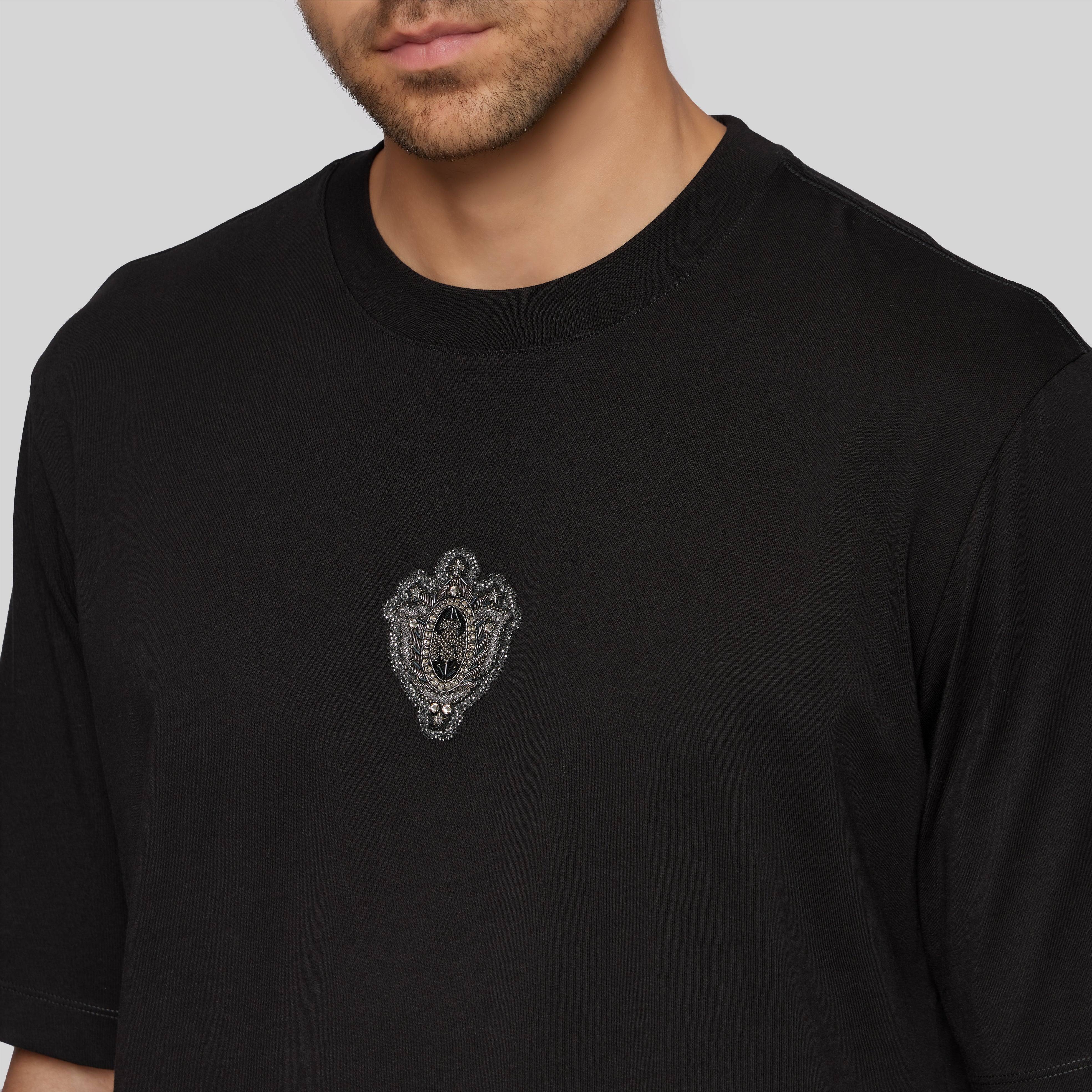 SILON BLACK T-SHIRT OVERSIZE | Monastery Couture